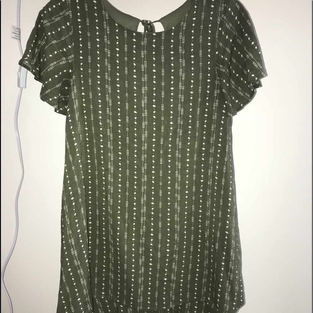 Green Flutter Sleeve dress